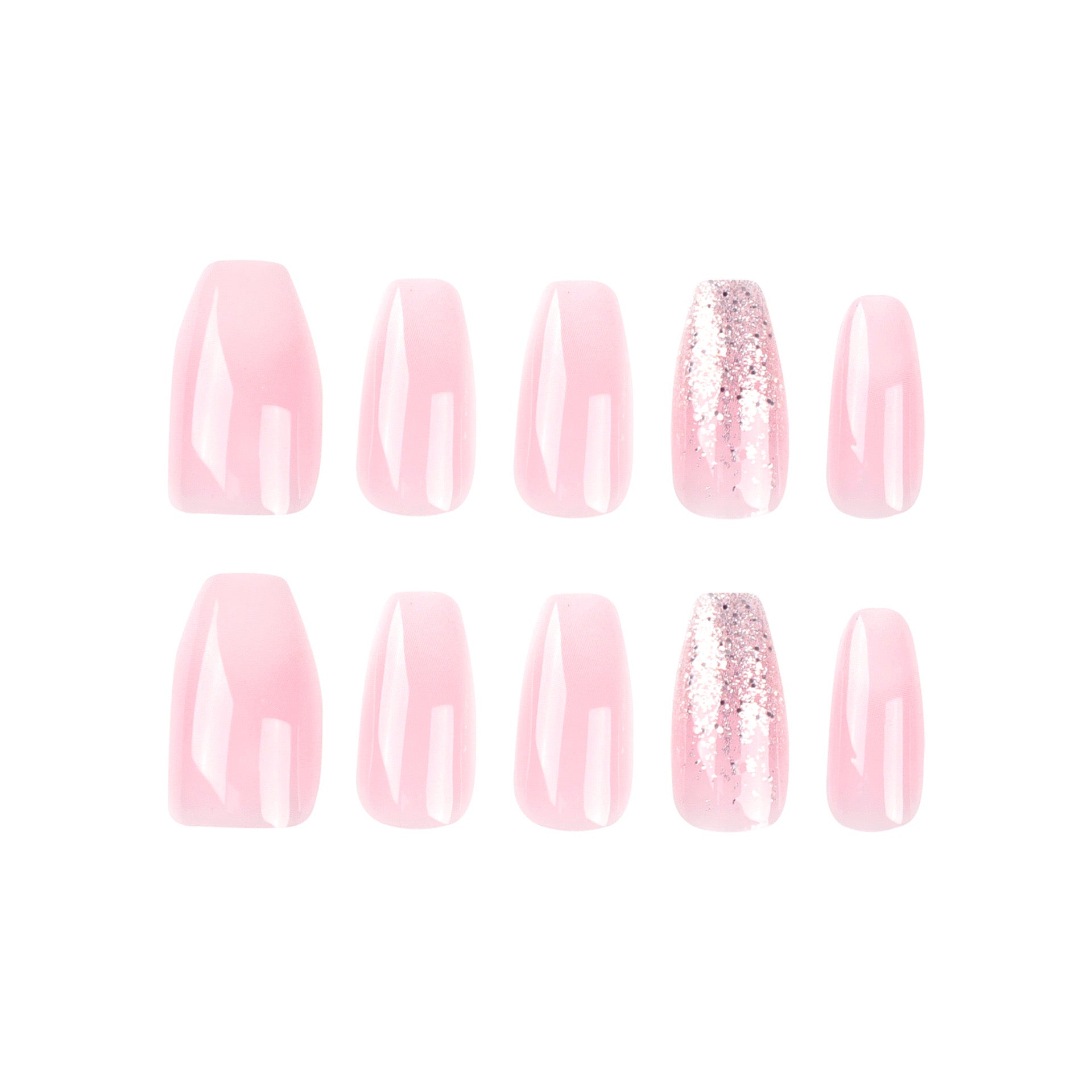 Ombre Natural Nails-1823 - Free 24 pc Sticker Sheet included