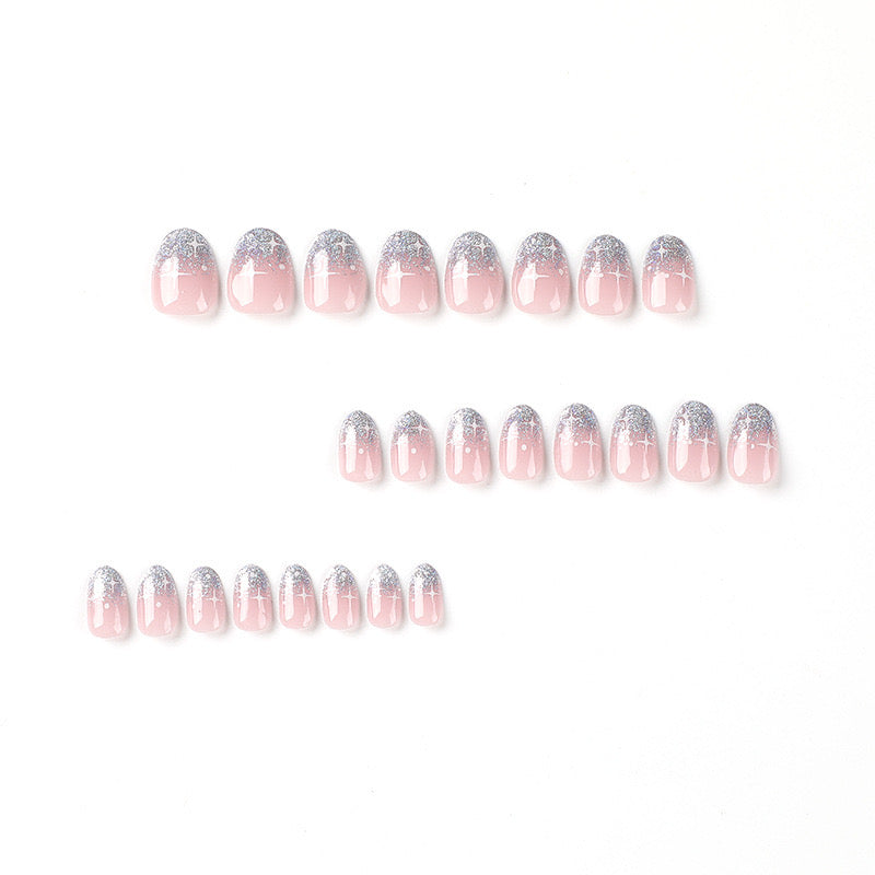 Nails-020/2545 -Medium Length Almond nails- Free 24 pc Sticker Sheet included