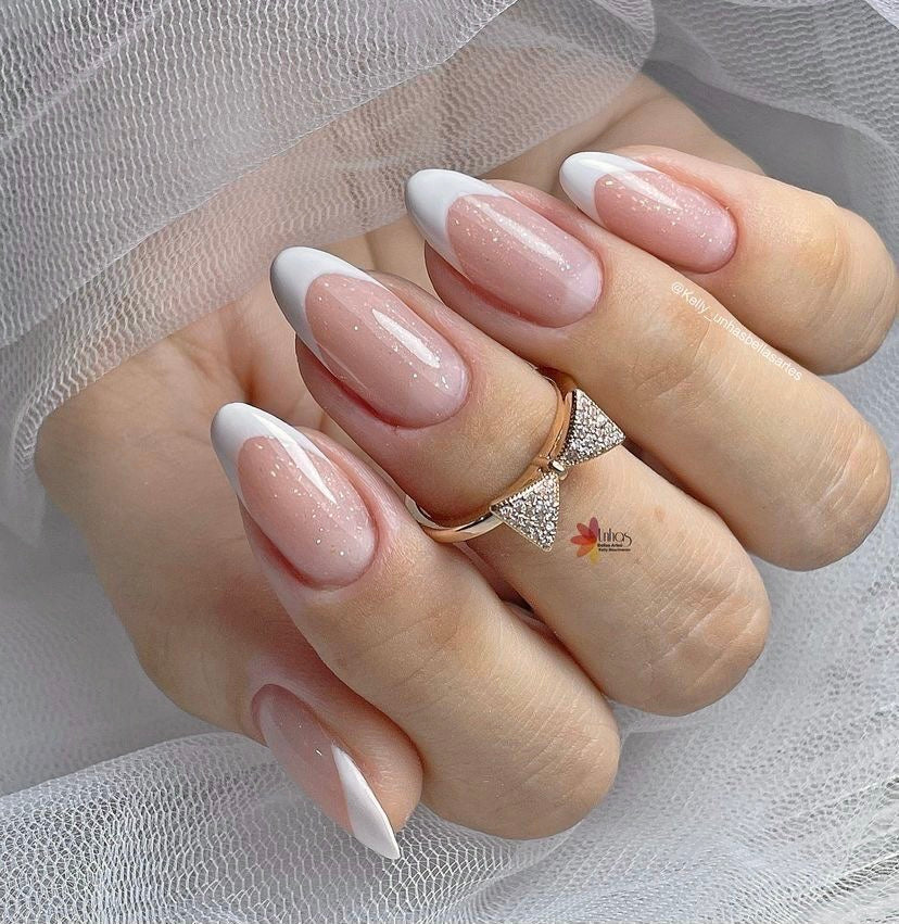 Nails-647-Almond nails- Free 24 pc Sticker Sheet included