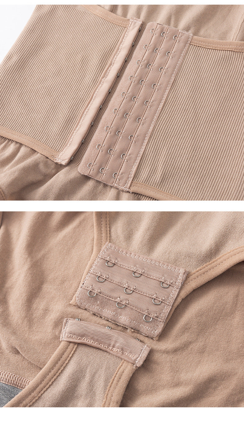 COZY ATTIRE  WOMEN'S ONE PIECE SHAPWEAR DOUBLE-LAYER ABDOMEN CONTROL