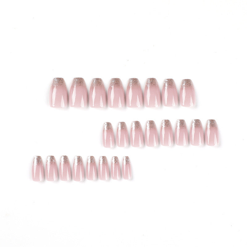 Nails-2328-Medium Length Almond nails- Free 24 pc Sticker Sheet included