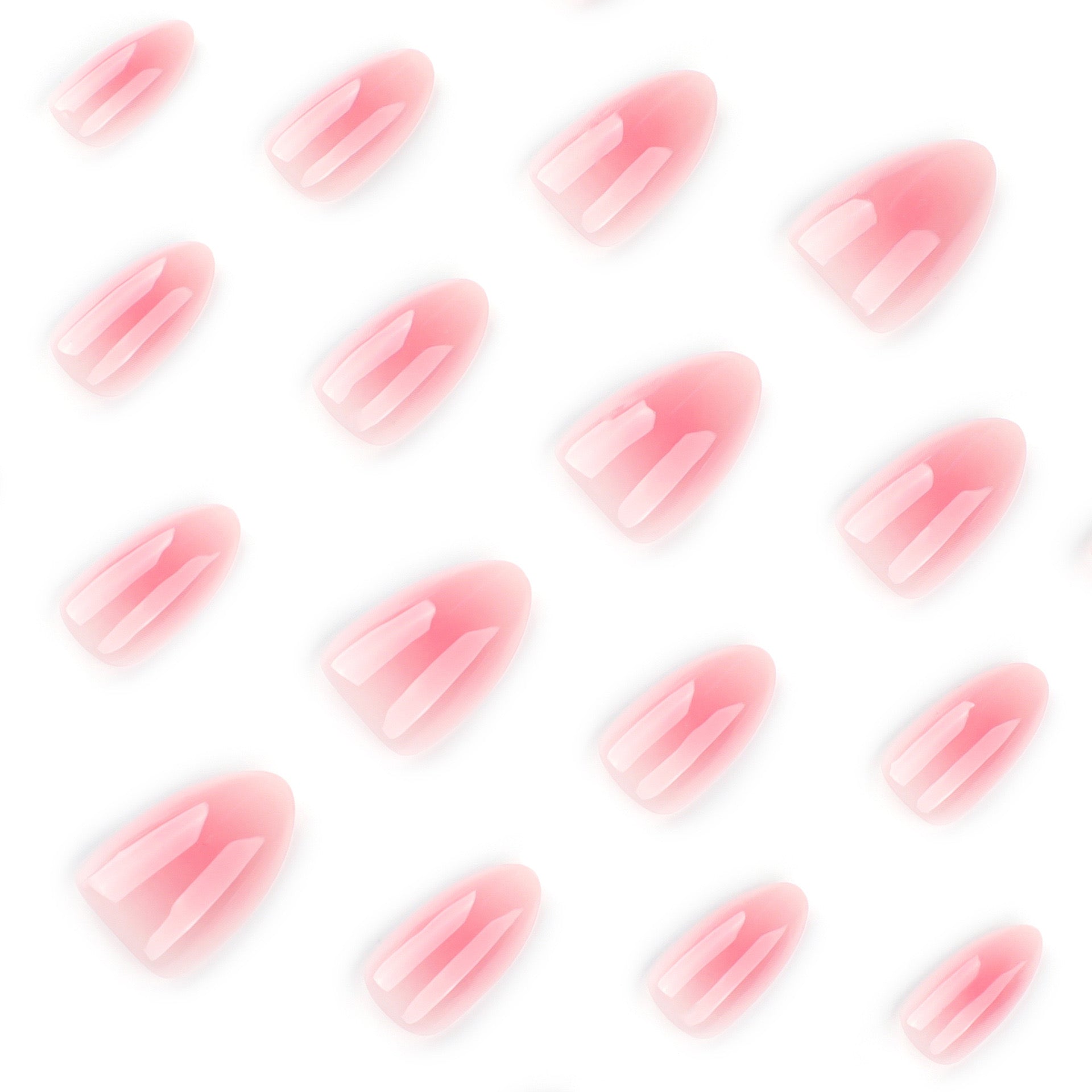 [Premium] Most natural Nails-3859-Medium Length Almond nails- Free 24 pc Sticker Sheet  included