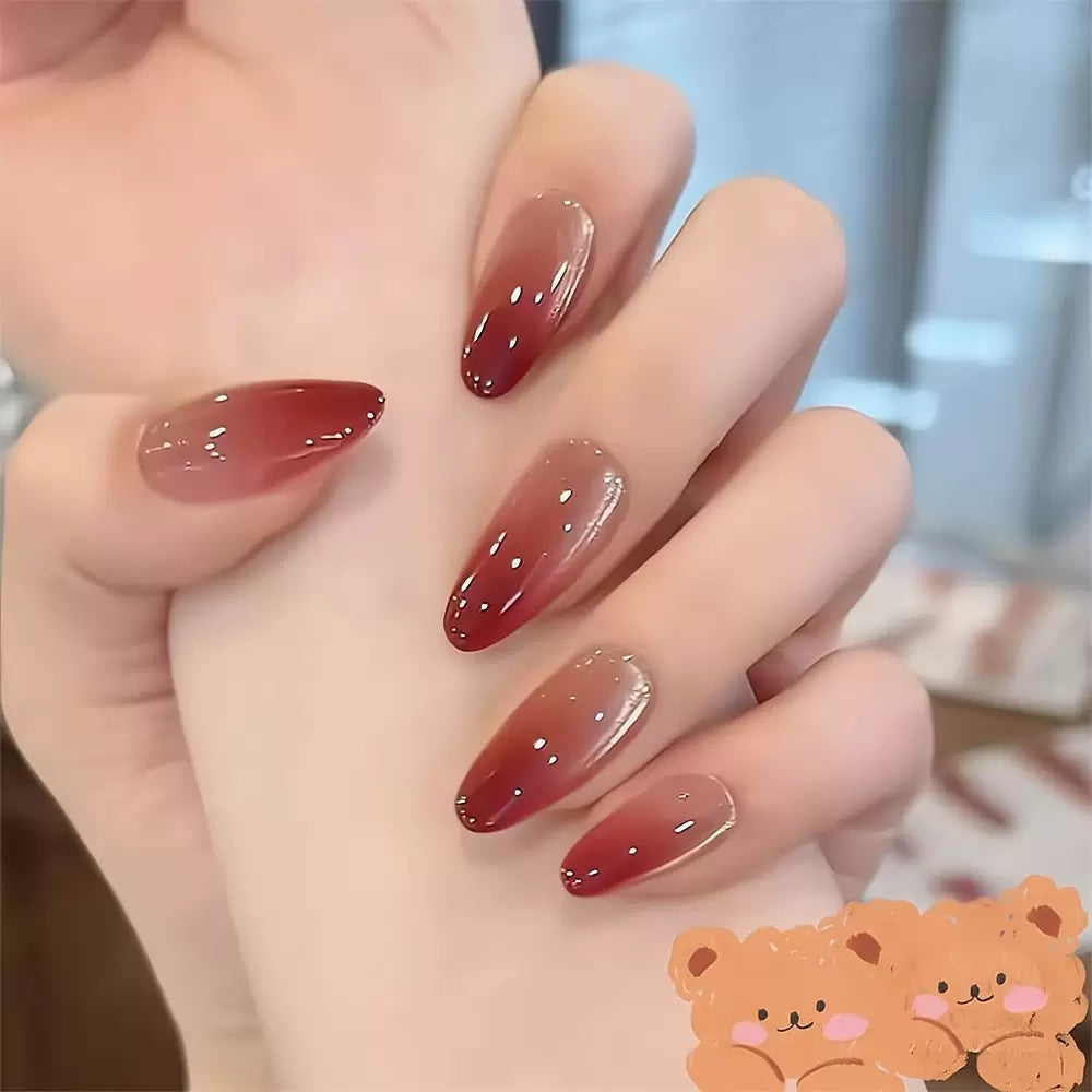 [PREMIUM] Handmade Cat-eye Reflective Nails(30 pcs) -405- Free 24 pc Sticker Sheet  included