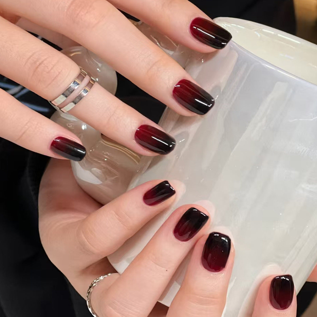 Nails-Mid length Square nails-110- Free 24-pc Sticker Sheet included