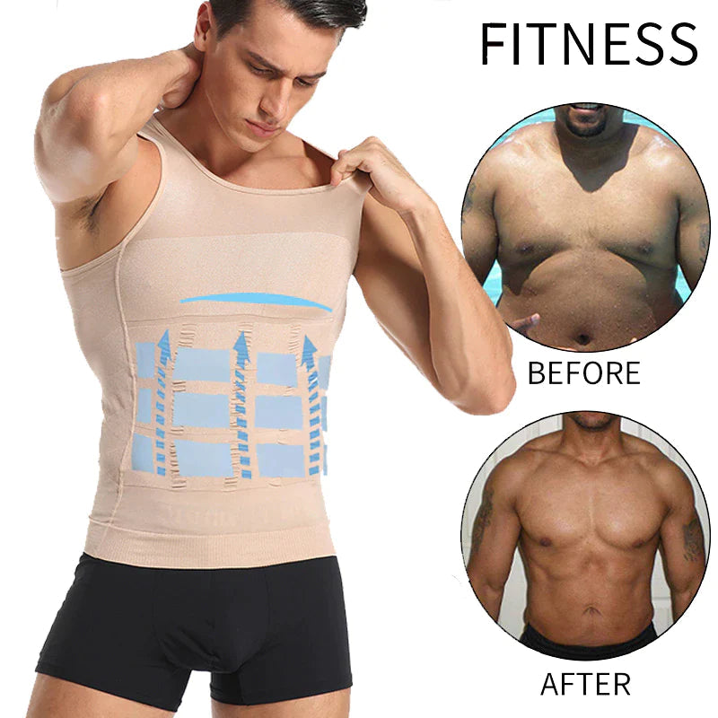Slim and Lift Men's Body Shaper Vest with Firming Panels - 2024
