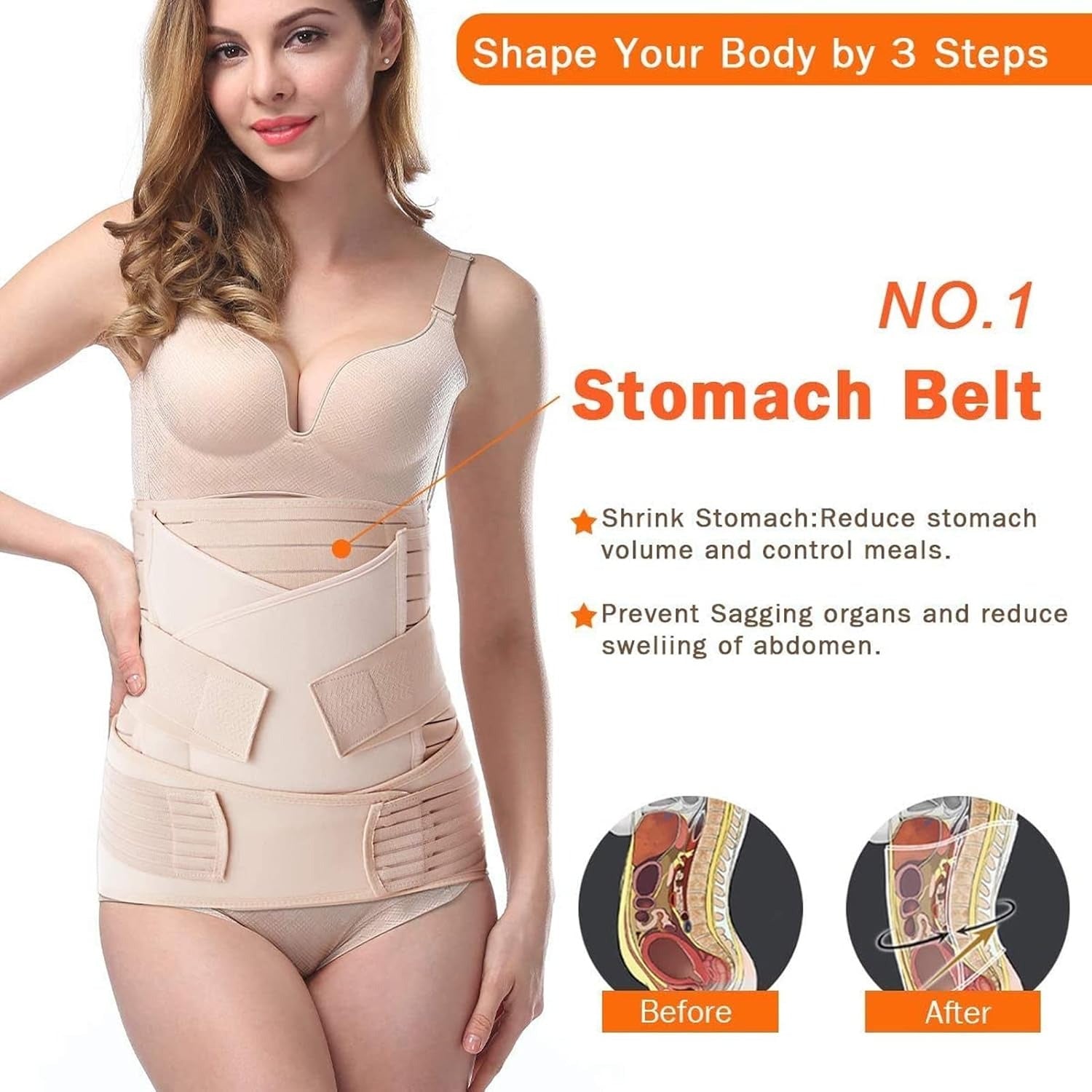 COZY ATTIRE  3 IN 1 POSTPARTUM BELLY SUPPORT RECOVERY BELLY/WAIST/PELVIS BELT
